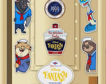 Disney Cruise Zootopia 2 All Characters Family Magnet, Zootopia Magnet, First Disney Trip Magnet, Disney Family Cruise Magnet, Disney Trip