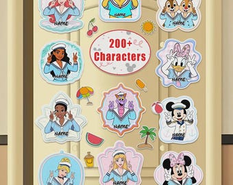 Personalized Disney Cruise Line Magnet, Disney Wish Dream Fantasy Disney Cruise Magnet, Custom Mickey and Friends Family Cruise Magnet