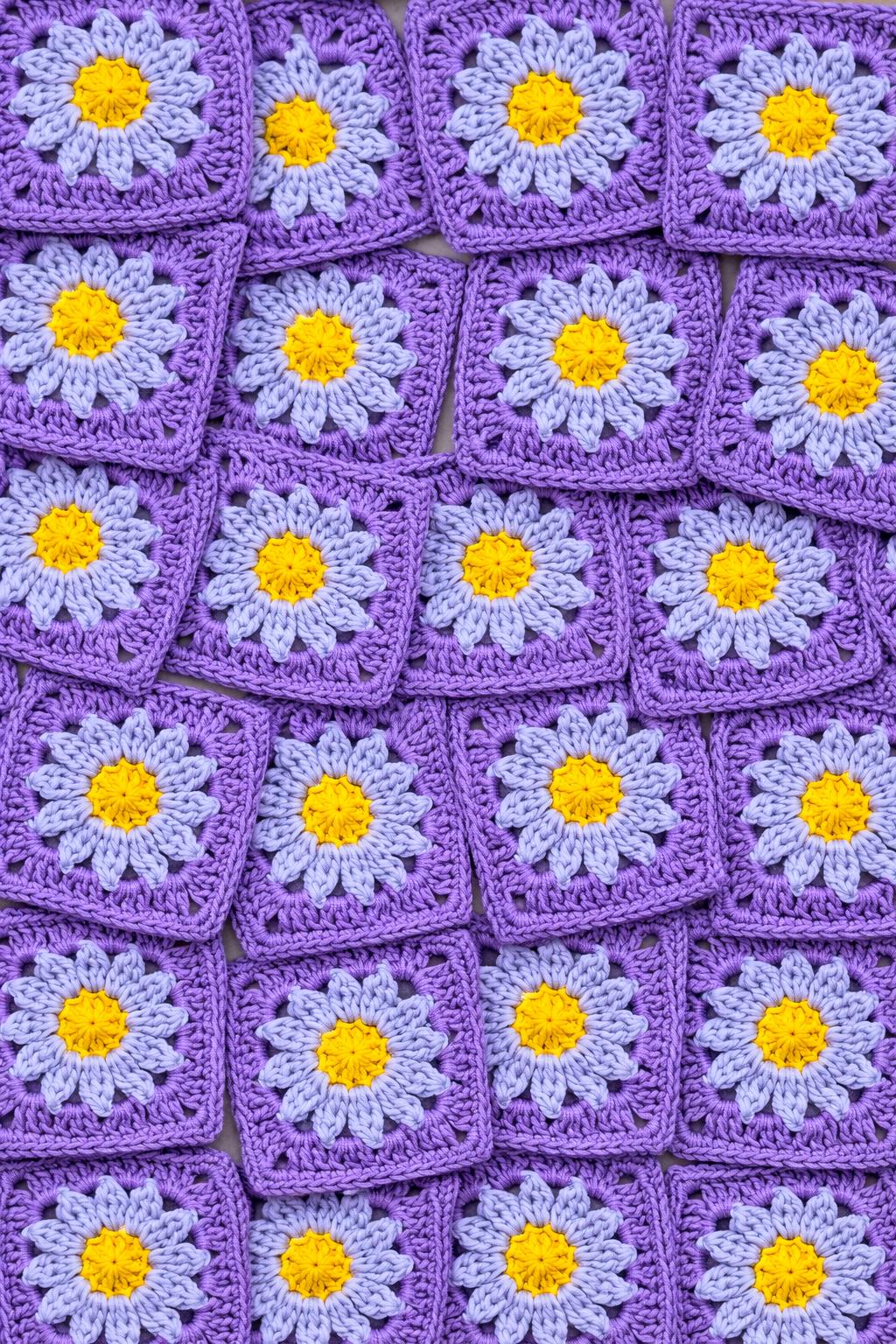 Daisy Flower Crochet Pattern PDF – Daisy Granny Square Motif