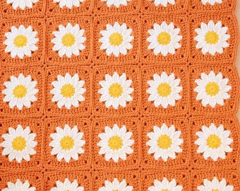 Daisy Flower Crochet Pattern PDF – Daisy Granny Square Motif