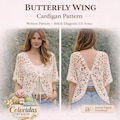 Butterfly Wing Cardigan Crochet Pattern \u2013 Lace Design (PDF Download, US Terms) product logo