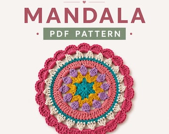Crochet Mandala Pattern PDF | Boho Decor Tutorial (Instant Download)