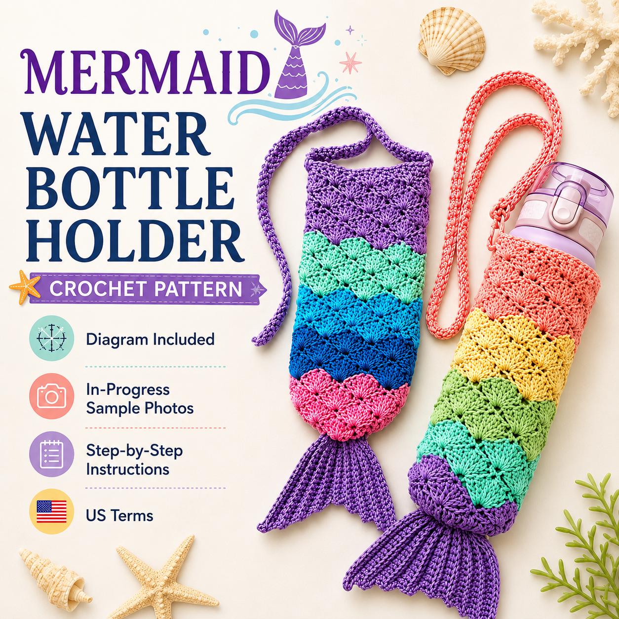 Mermaid Tail Water Bottle Holder