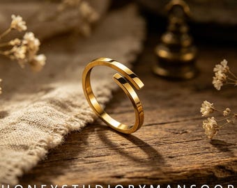 Custom Engraved Adjustable Ring Personalized Couple Names Jewelry Gift for Her Mom Girlfriend Anniversary Birthday Wedding