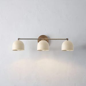 Triple applique murale dôme faite main - Lampe murale minimaliste en métal