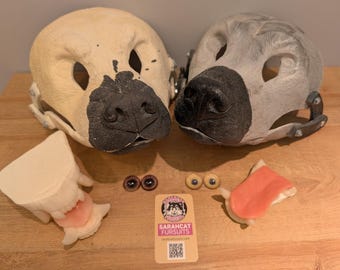 Wolf / Snarling Wolf Fursuit Head Base by Crystumes Ready to Fur Therian Mask