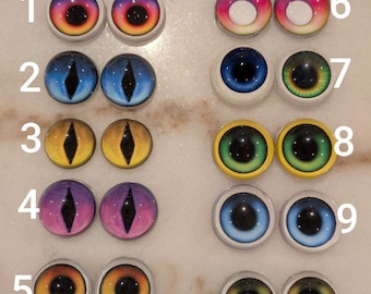 Grade B Realistic Fursuit/Cosplay/Costume Eyes | 1.5" (38mm) with Following Effect, Glass Cabochons
