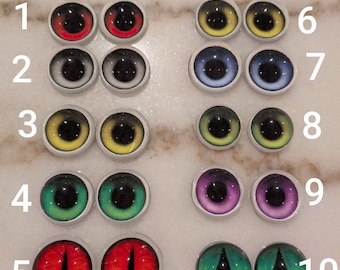 Grade A Realistic Fursuit/Cosplay/Costume Eyes | 1.5" (38mm) with Following Effect, Glass Cabochons