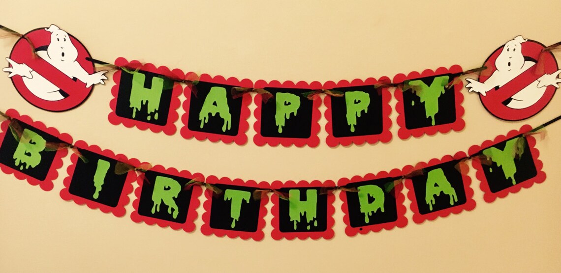 Ghost Busters Inspired Happy Birthday Banner | Etsy