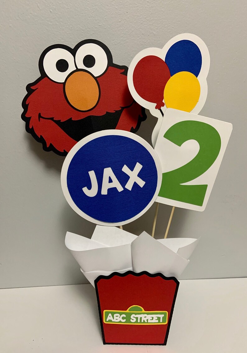 Elmo Sesame Street Inspired Birthday Centerpiece Etsy