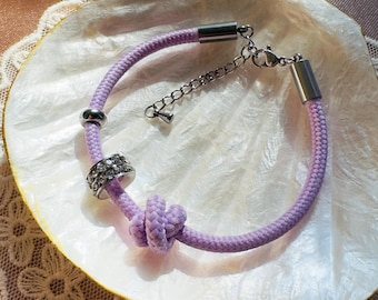 Tutorial de pulsera con nudo coreano (PDF): Patrón Oe-Dorae maedeup, nudo ajustable, descarga digital para principiantes.