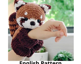 Schema per uncinetto a punto basso: Amigurumi di Maple, il panda rosso coccolone (Tutorial in PDF)