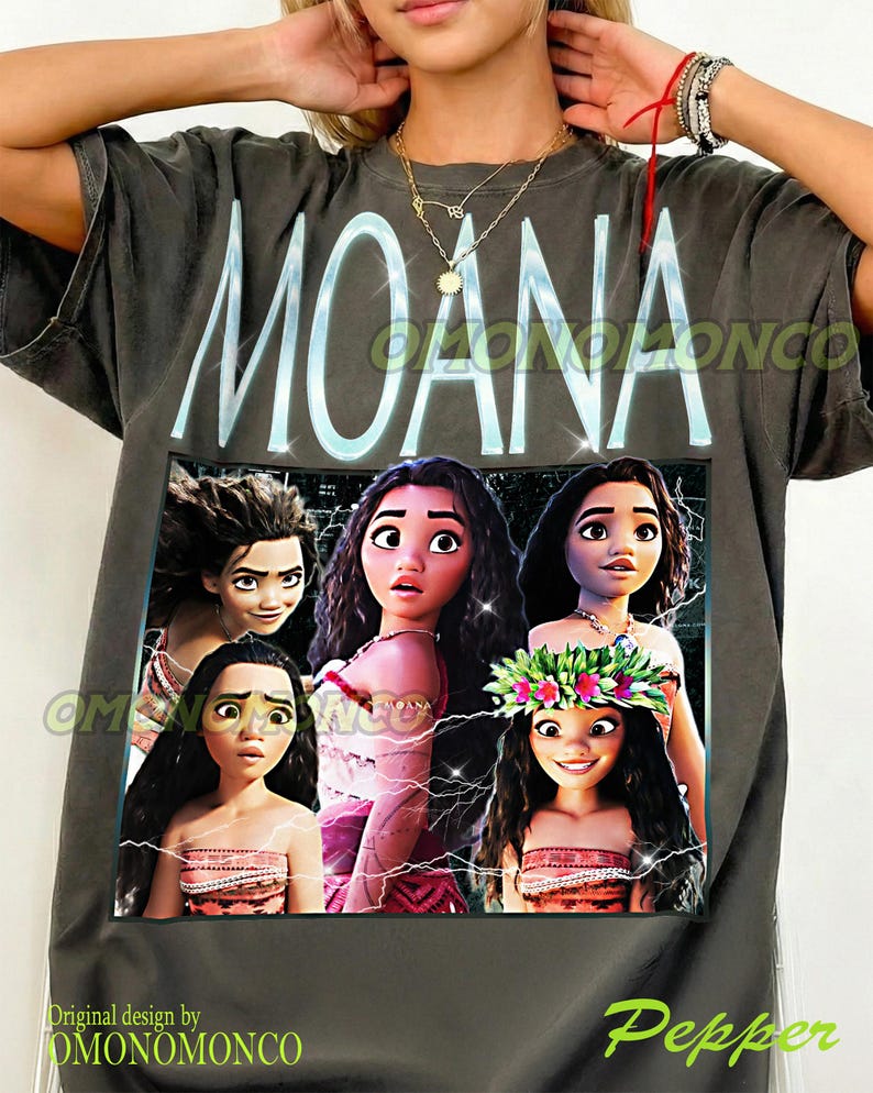 Vaiana Vintage-skjorta, Vaiana-hyllnings-t-shirt, Vaiana-fan, Vaiana Retro 90-talströja, Vaiana-merchandise #saf bild 1