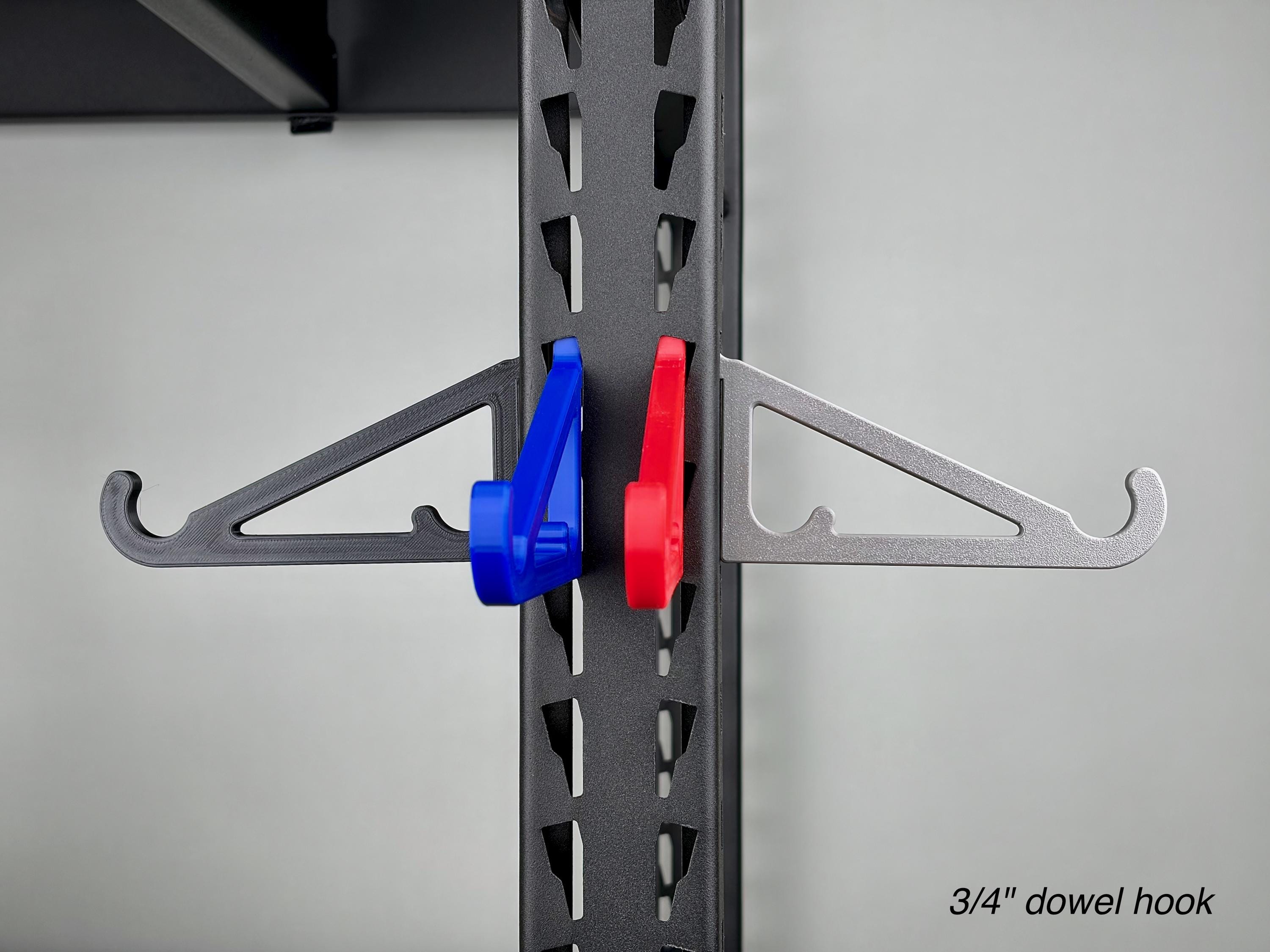 Storage Rack Hooks for Garage Shelving, Dowel Shelf Kit, Spool Holder ...