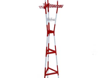 Sutro Tower painted brass model