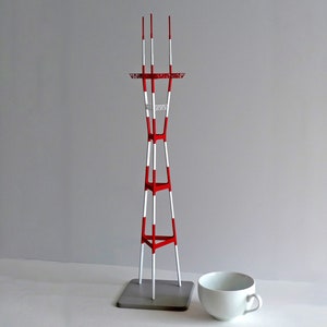 Sutro Tower painted brass model image 6