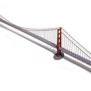 Metaal geschilderde Golden Gate Bridge afbeelding 8