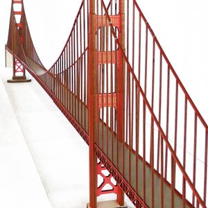 Golden Gate Bridge lasercut wood model image 2