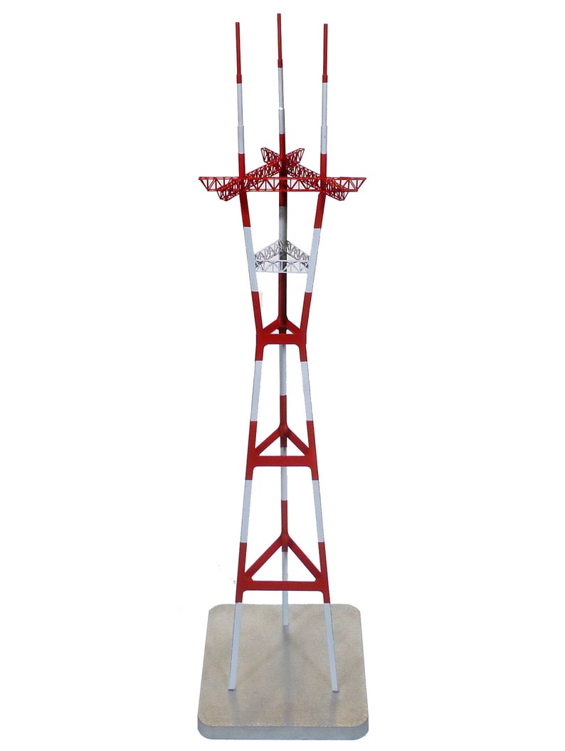 Sutro Tower painted brass model image 2