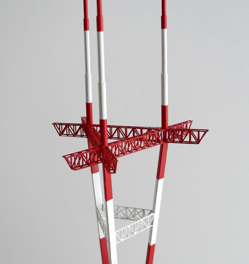 Sutro Tower painted brass model image 5