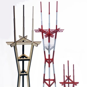 Sutro Tower painted brass model image 3