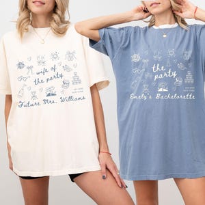 Personalized Bachelorette Party Shirt, Custom Comfort Colors Future Mrs & Squad Tee