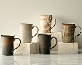 Handmade Japanese Ceramic Coffee Mug – Rustic Stoneware Tea Cup