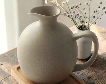 Handmade Ceramic Olive Oil Dispenser, Rustic Farmhouse Kitchen Cruet