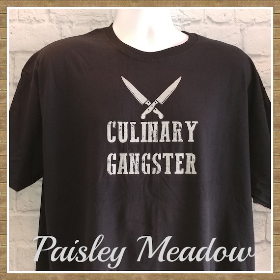 Culinary Gangster Tee Chef T Shirt Kitchen Adult Unisex Men Etsy
