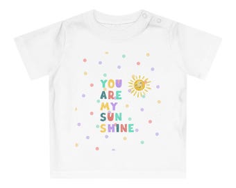 You Are My Sunshine baby tee | Infant T-Shirt, Pastel Sun Polka Dot Design