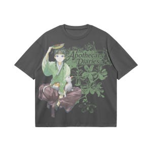 Camiseta gráfica de anime Maomao Apothecary Diaries / Camiseta holgada de estilo urbano de 240 g/m² imagen 6
