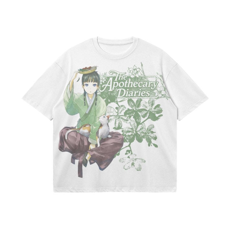 Camiseta gráfica de anime Maomao Apothecary Diaries / Camiseta holgada de estilo urbano de 240 g/m² imagen 2