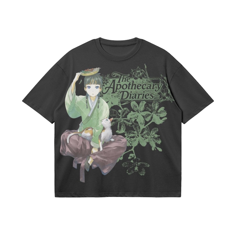 Camiseta gráfica de anime Maomao Apothecary Diaries / Camiseta holgada de estilo urbano de 240 g/m² imagen 4