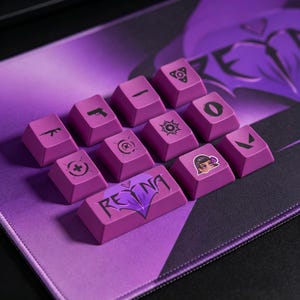 Reyna Jett Raze Anime Keycaps 11 Keys | OME Original Profile PBT 5-Side Dye Sublimation Gamer Keycaps