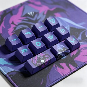 Omen Clove Neon Anime Keycaps 11 Keys | OME Original Profile PBT 5-Side Dye Sublimation Gamer Keycaps
