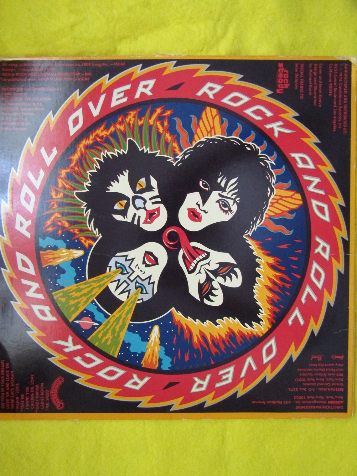 1976 KISS Vinyl ALBUM rock and Roll Over Etsy