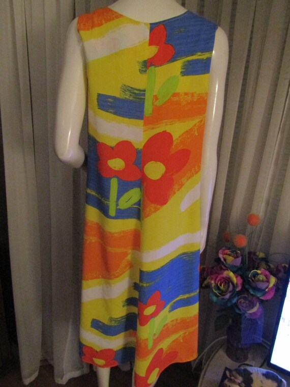 1980's/1990's Ladies Colorful/FLORAL Sleeveless B… - image 2