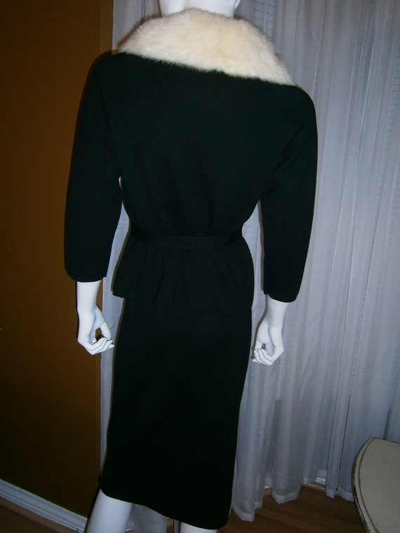 1960s' BLACK 2-Piece 100% Virgin Wool SUIT With W… - image 4