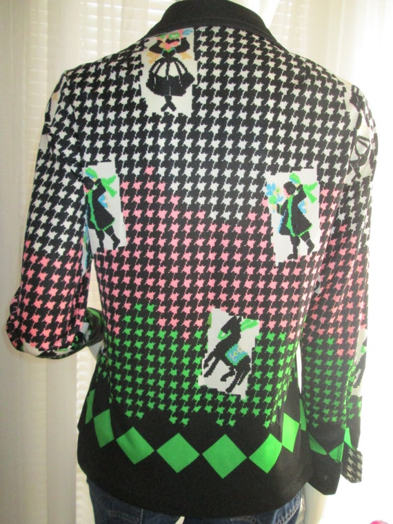 1970's COLORFUL Abstract Print BLOUSE by" PS I Lo… - image 4