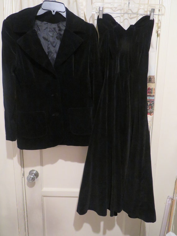 1950s' BLACK DRESS/JACKET Set By Anjac Fashions--… - image 9