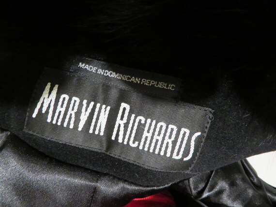 Vintage Puffy BLACK FUR Collared COAT By Marvin R… - image 10