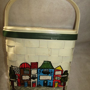 Vintage Ladies WHITE BASKET One Handle PURSE by Caro-Nan