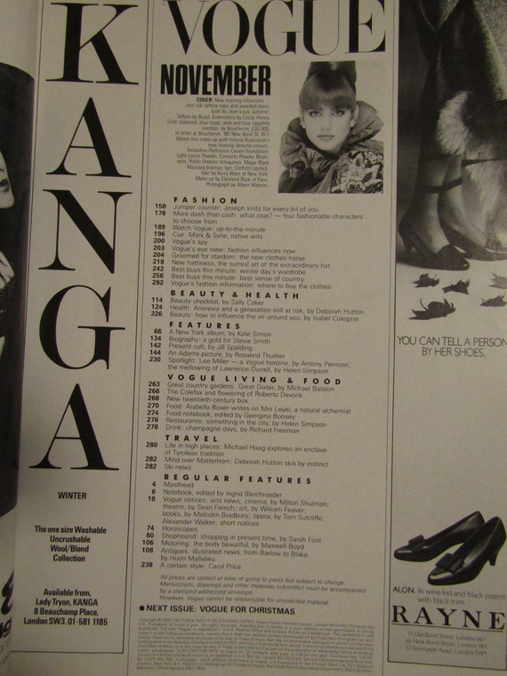 VOGUE BOOK(1985年) Vogue Paris No 660 Oct 1985 Original Vintage Fashion