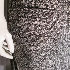 Vintage Ladies Black/White Tweed Print SKIRT by YVES Saint LAURENT/French Size 40 image 2