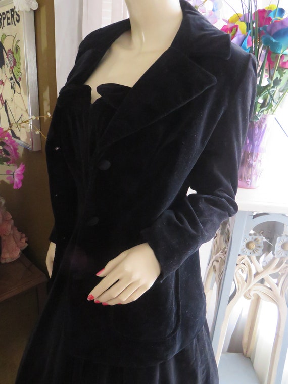 1950s' BLACK DRESS/JACKET Set By Anjac Fashions--… - image 7