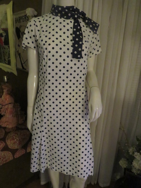 1950s' Blue/white POLKA-DOT DRESS by Rawson Square/nassau Bahamas--no Size Tag - Etsy 1950s' Blue/white POLKA-DOT DRESS by Rawson Square/nassau Bahamas--no Size Tag - Etsy