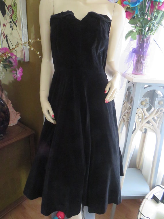 1950s' BLACK DRESS/JACKET Set By Anjac Fashions--… - image 1