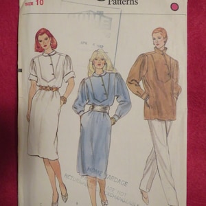 1980&#39;s Vogue Misses&#39; TUNIC And DRESS----Size 10