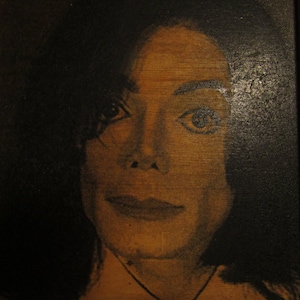 MICHAEL JACKSON Wood Photo/Digital Print 9 1/2 X 12&quot;