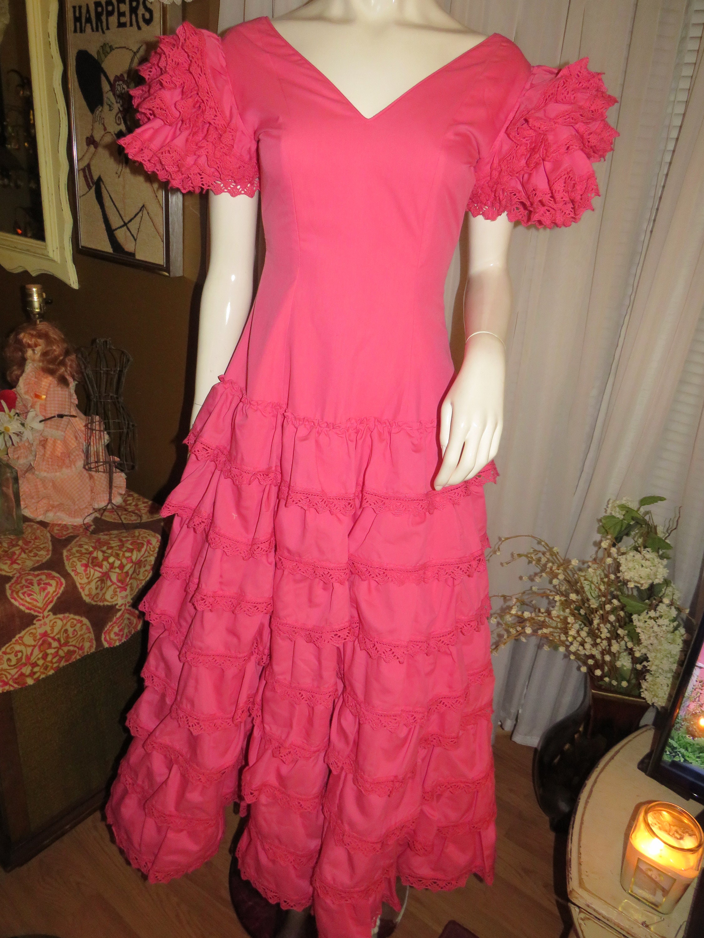 Pink Braided Hair w/ Resale Layered Dresses & Vivienne Westwood